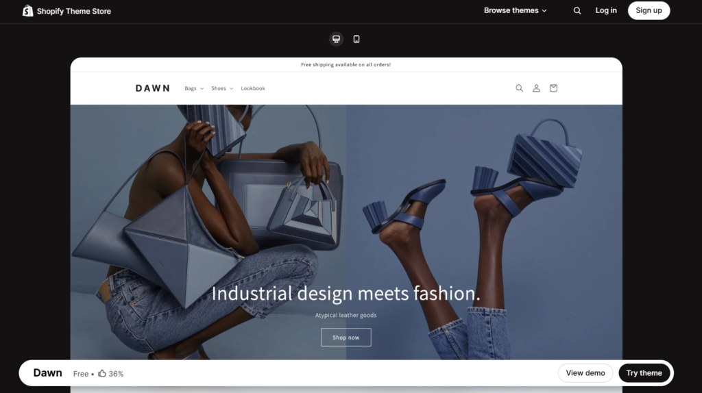 Shopify Dawn Tema