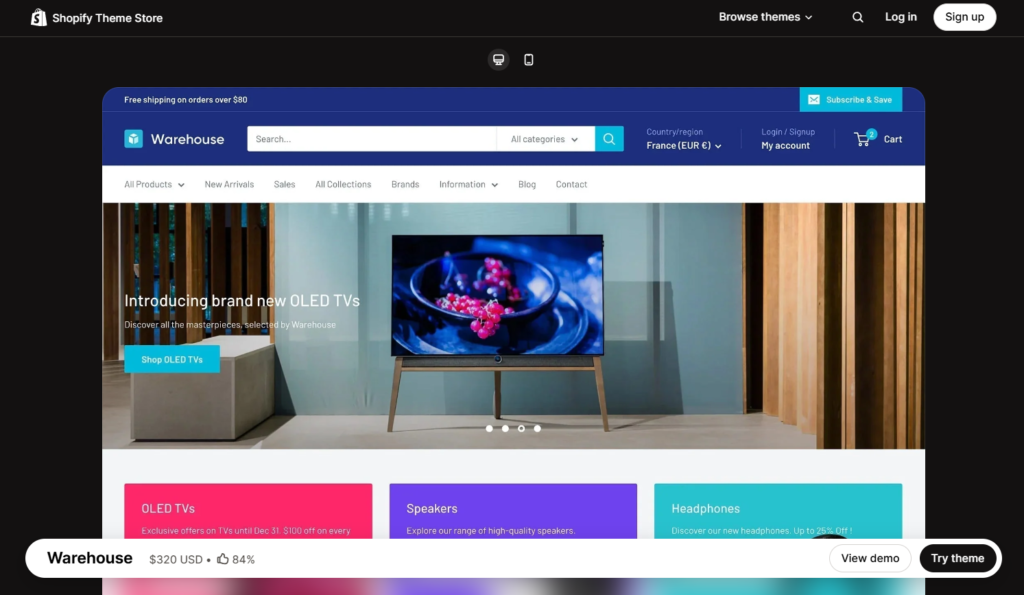 Shopify Warehouse Tema