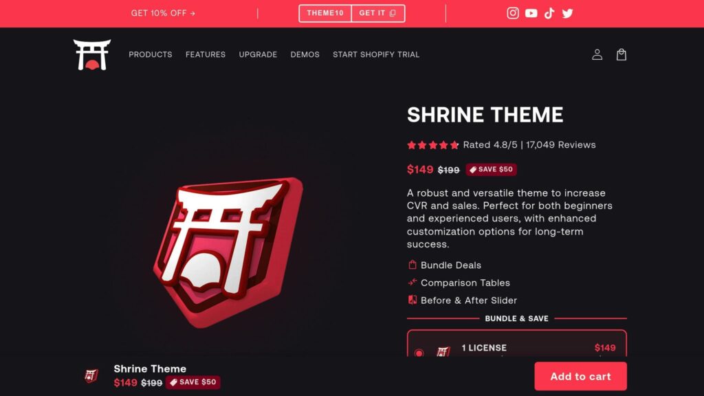 Shopify Shrine Tema